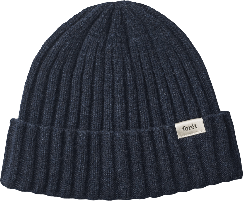 Forét Relax Rib Lambswool Beanie Navy