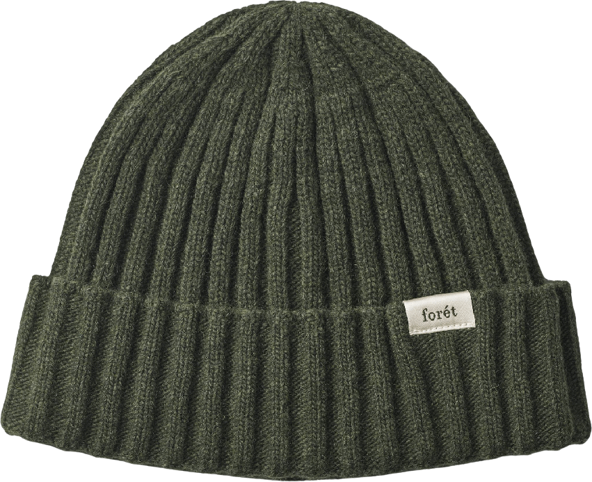 Forét Relax Rib Lambswool Beanie Thyme