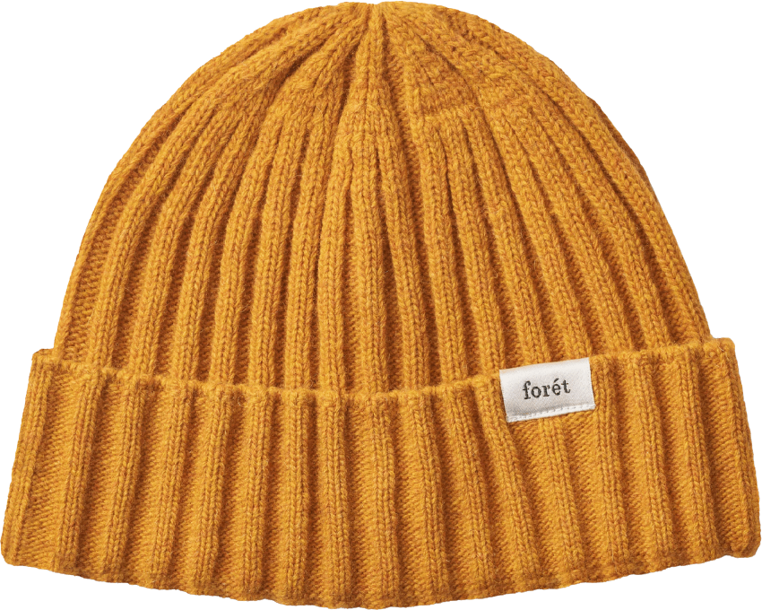 Forét Relax Rib Lambswool Beanie Warm Yellow