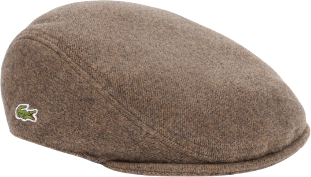 Lacoste Felted Wool Beret Coffee Brown