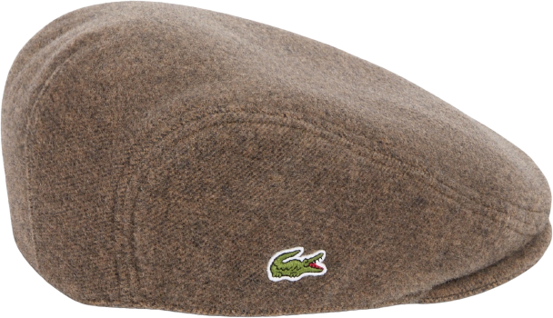 Lacoste Felted Wool Beret Coffee Brown