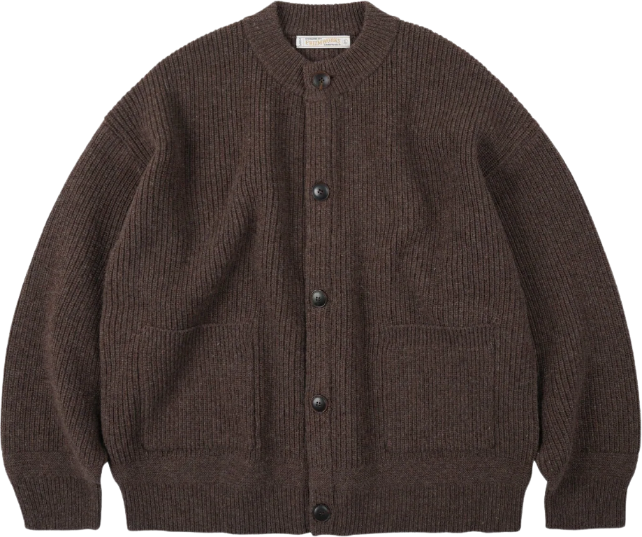 FrizmWorks Heavy Wool Cardigan Choco Brown