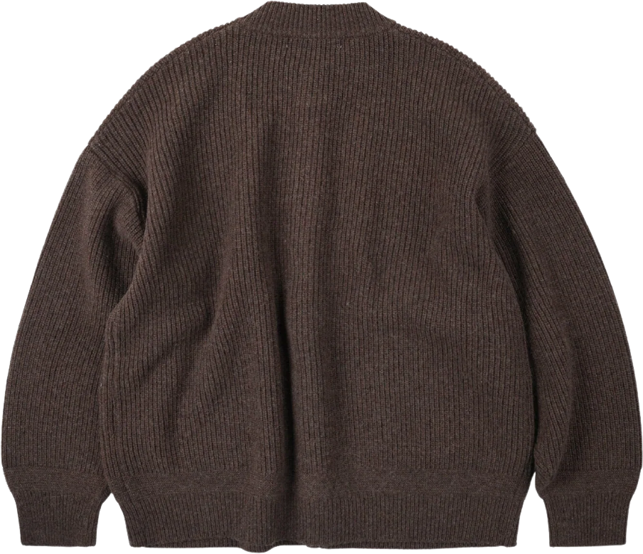 FrizmWorks Heavy Wool Cardigan Choco Brown