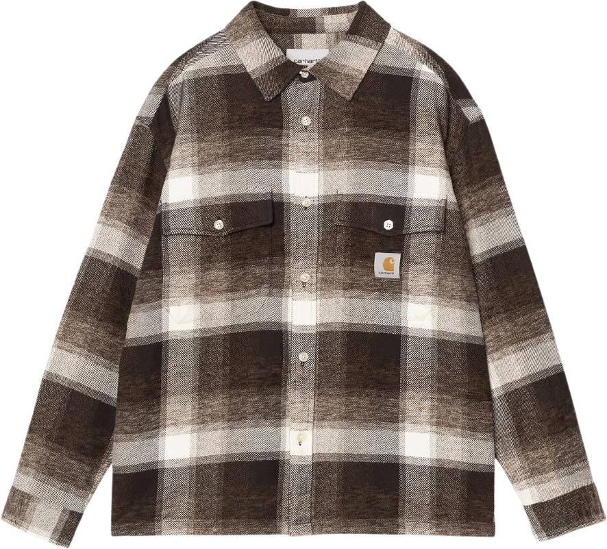 Carhartt WIP L/S Parson Shirt Check WIP Dusty H Brown