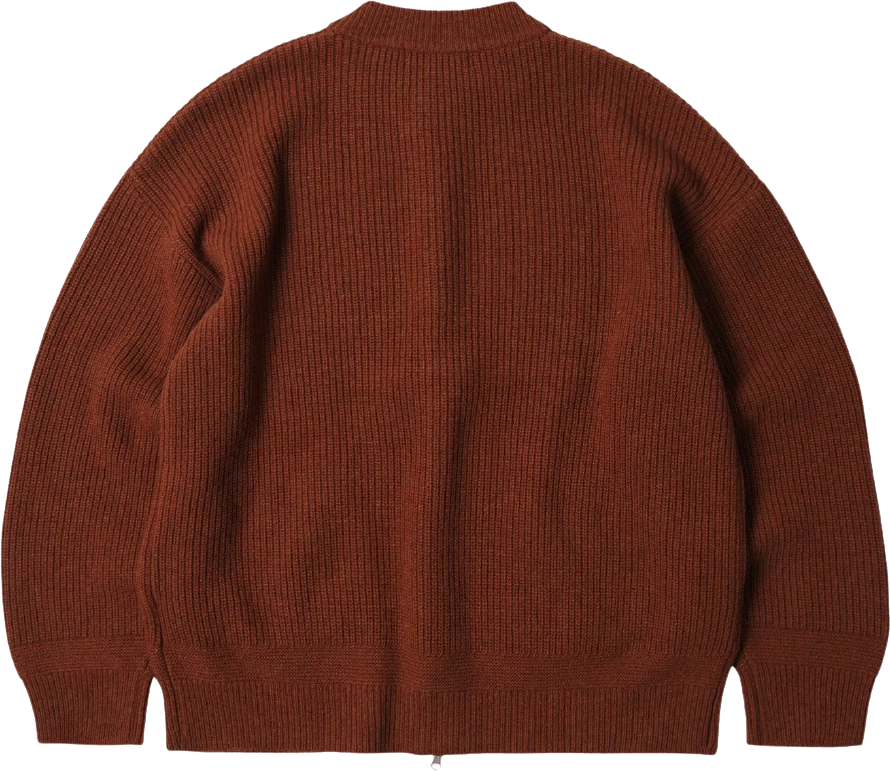 FrizmWorks Wool Deck Zipup Cardigan Brick