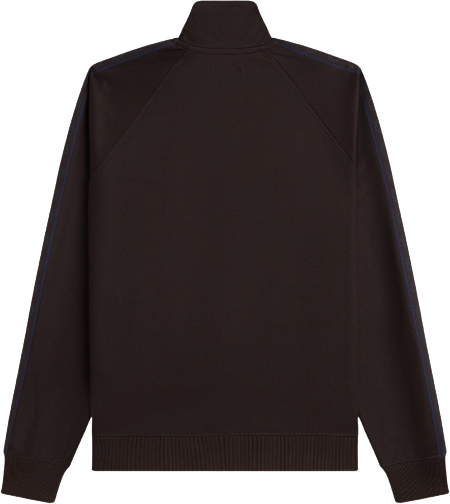 Fred Perry Contrast Tape Track Jacket Rich Brown