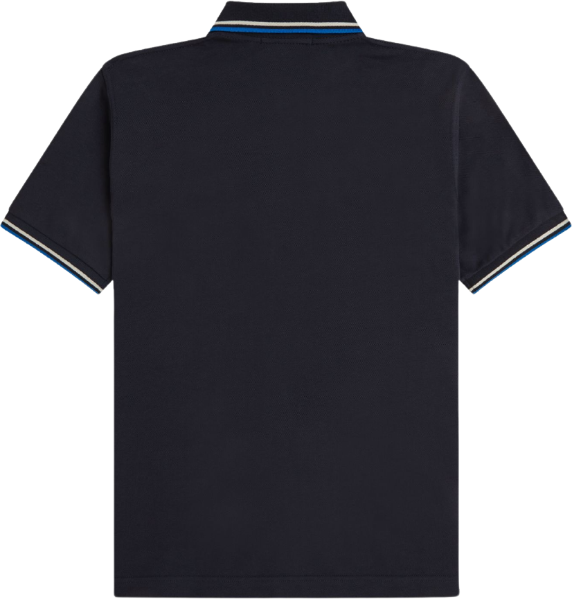 Fred Perry Twin Tipped Shirt Navy/Tramline White/Ice