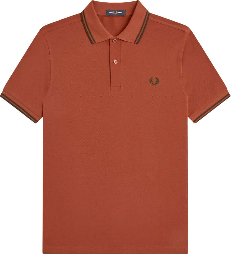 Fred Perry Twin Tipped Shirt Brandy/Night Green