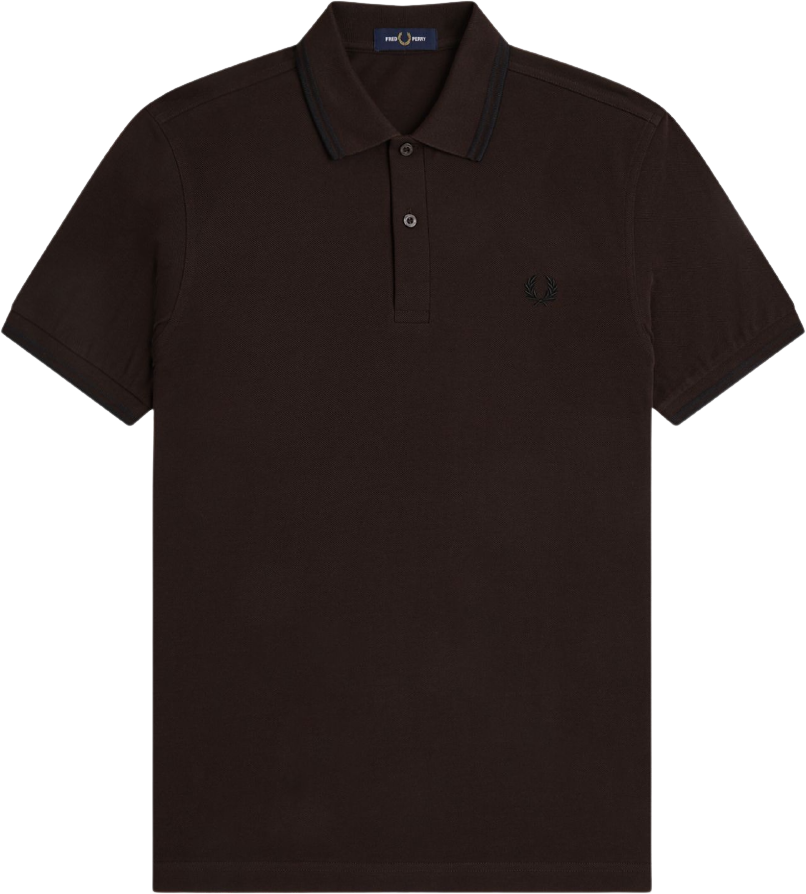 Fred Perry Twin Tipped Shirt Rich Brown/Black