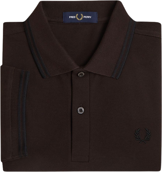 Fred Perry Twin Tipped Shirt Rich Brown/Black
