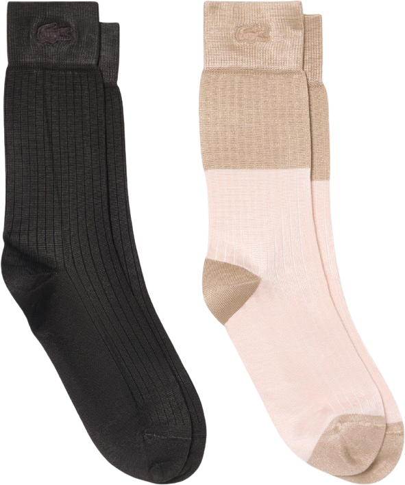 Lacoste 2-Pack Viscose Socks Brown/Beige