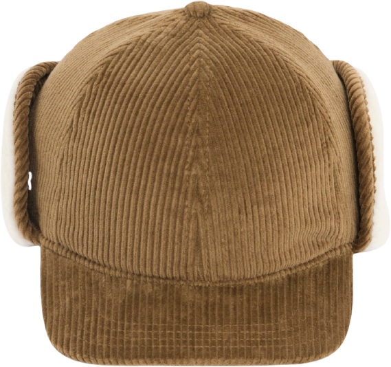 Lacoste Corduroy Trapper Hat Coffe Brown