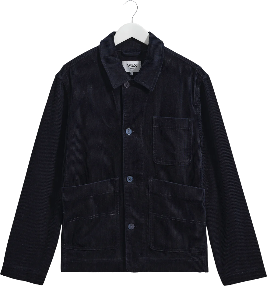 Wax London Healey Chore Jacket Cord Navy